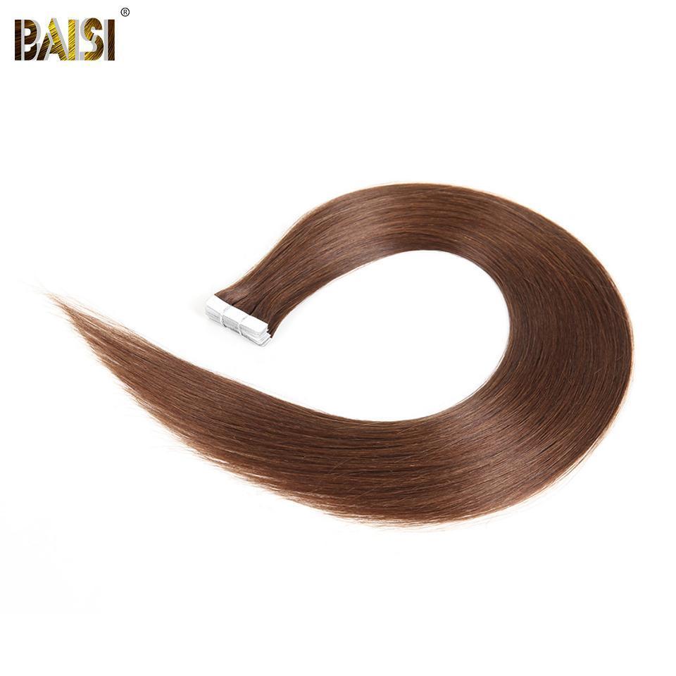 BAISI Straight Tape Hair,1B/2#/4#/99J#/613#/27#/Gray#/Burgundy - Image 4