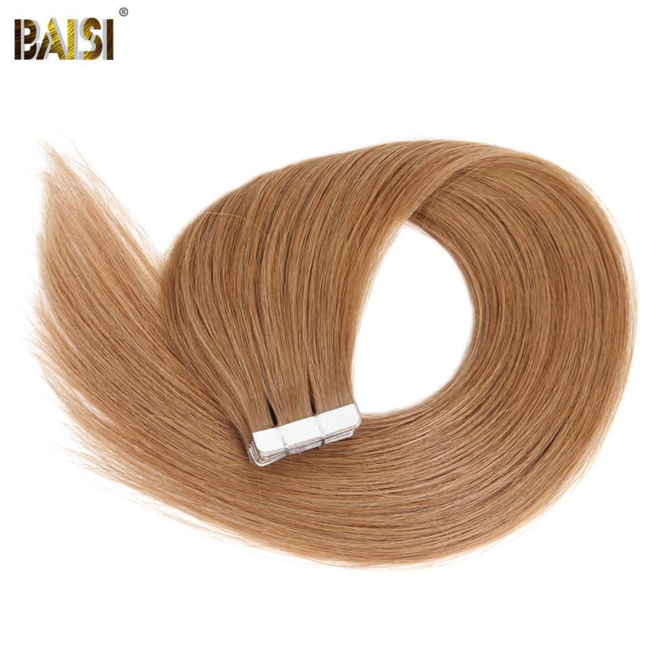 BAISI Straight Tape Hair,1B/2#/4#/99J#/613#/27#/Gray#/Burgundy - Image 6
