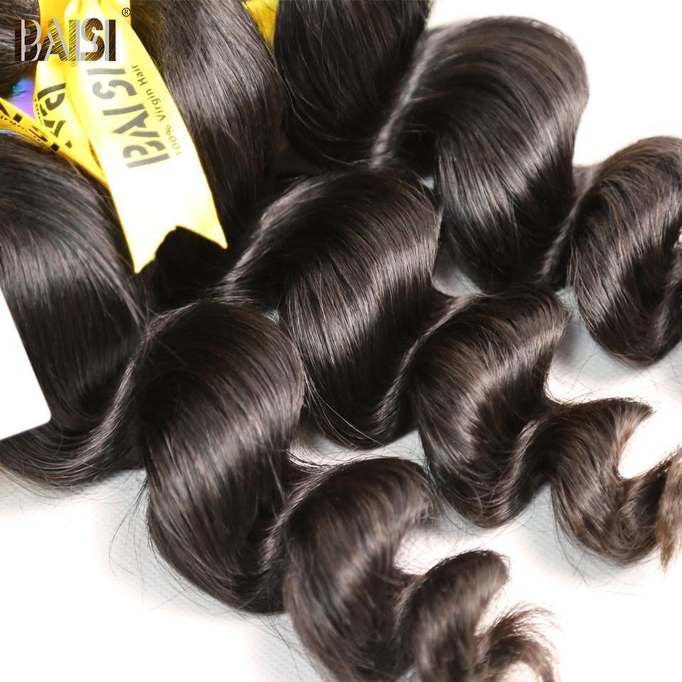 BAISI 12A Raw Hair Weave Malaysian Virgin Hair Loose Wave - Image 3