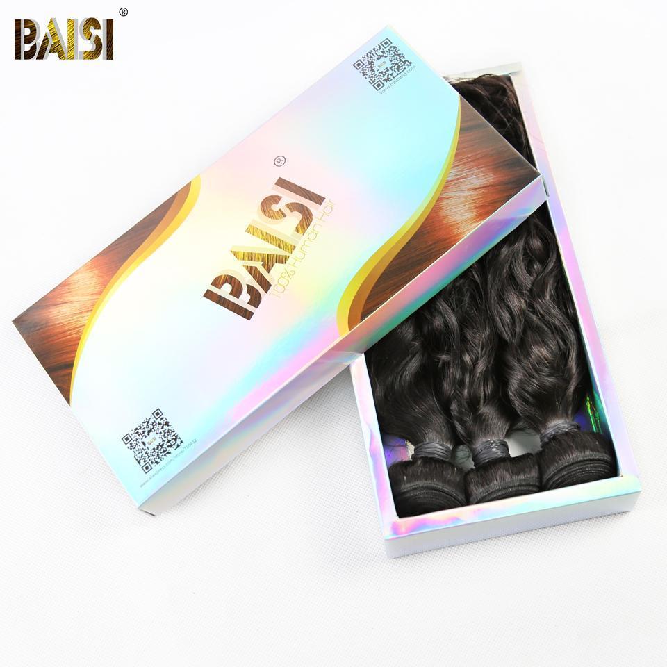 BAISI 12A Raw Hair Weave Malaysian Virgin Hair Water Wave - Image 5