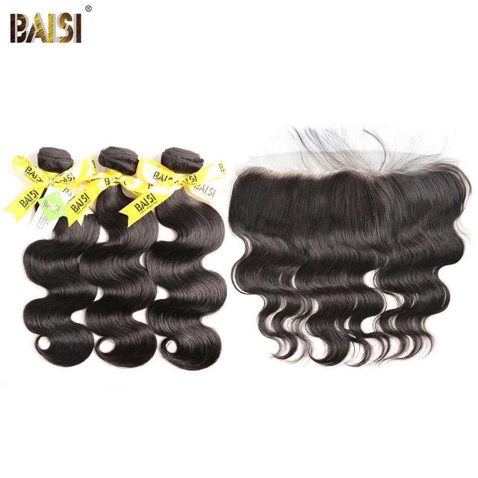 BAISI 12A Raw Brazilian Body Wave bundles with Closure/Frontal Deal - Image 4