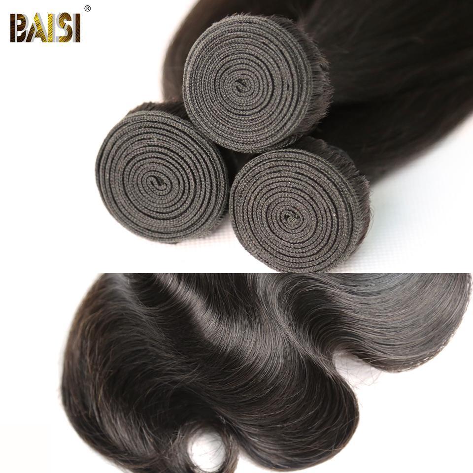 BAISI 12A Raw Hair Weave Brazilian Virgin Hair Body Wave - Image 3