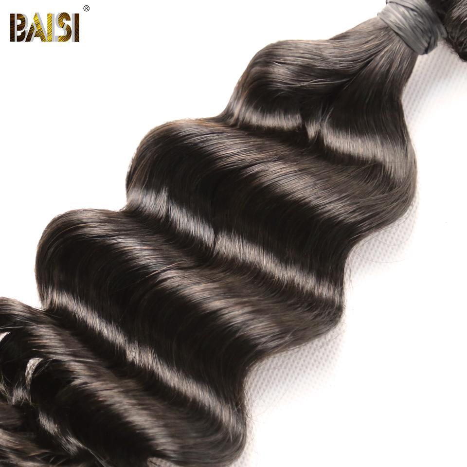 BAISI 12A Raw Hair Weave Malaysian Virgin Hair Natural Wave - Image 3