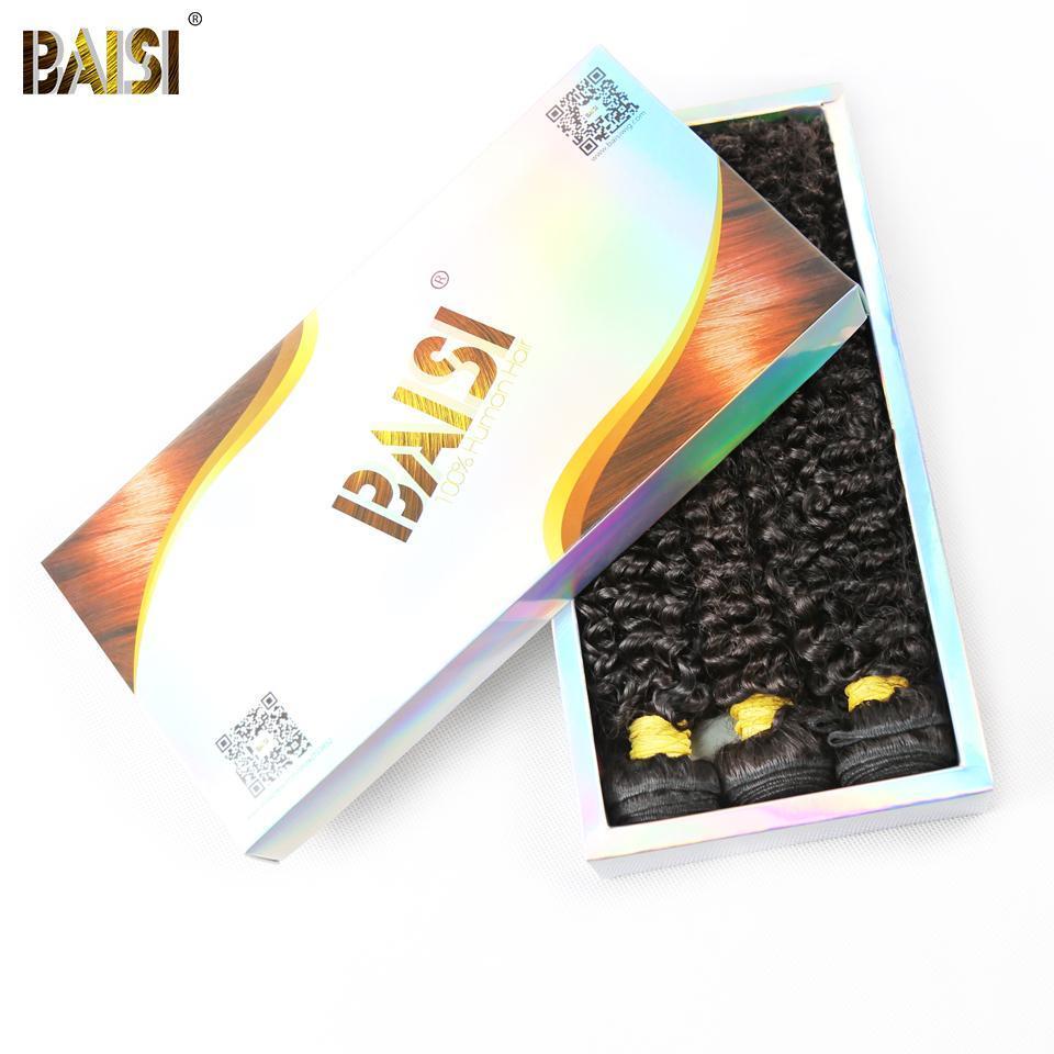 BAISI 12A Raw Hair Weave Malaysian Virgin Hair Curly - Image 5