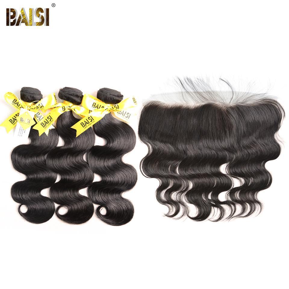 BAISI 12A Raw Peruvian Body Wave Bundles with Closure / Frontal - Image 5