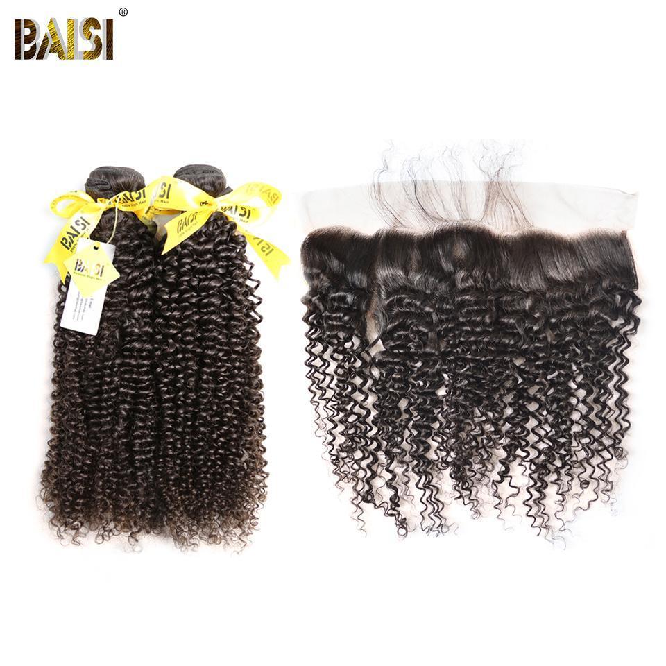 BAISI 12A Raw Peruvian Curly Bundles with Closure / Frontal - Image 4