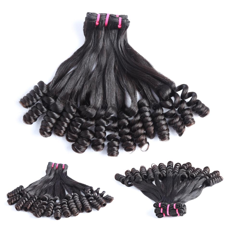 Top Grade Double Drawn 100% Virgin Hair Flower Curl Fumi Hair - Image 5