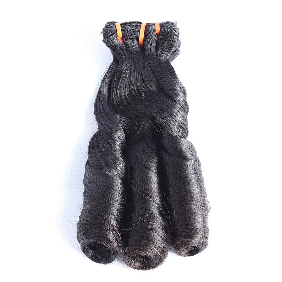 Top Grade Double Drawn 100% Virgin Hair Fumi Spring Curly Hair Weave - Image 5