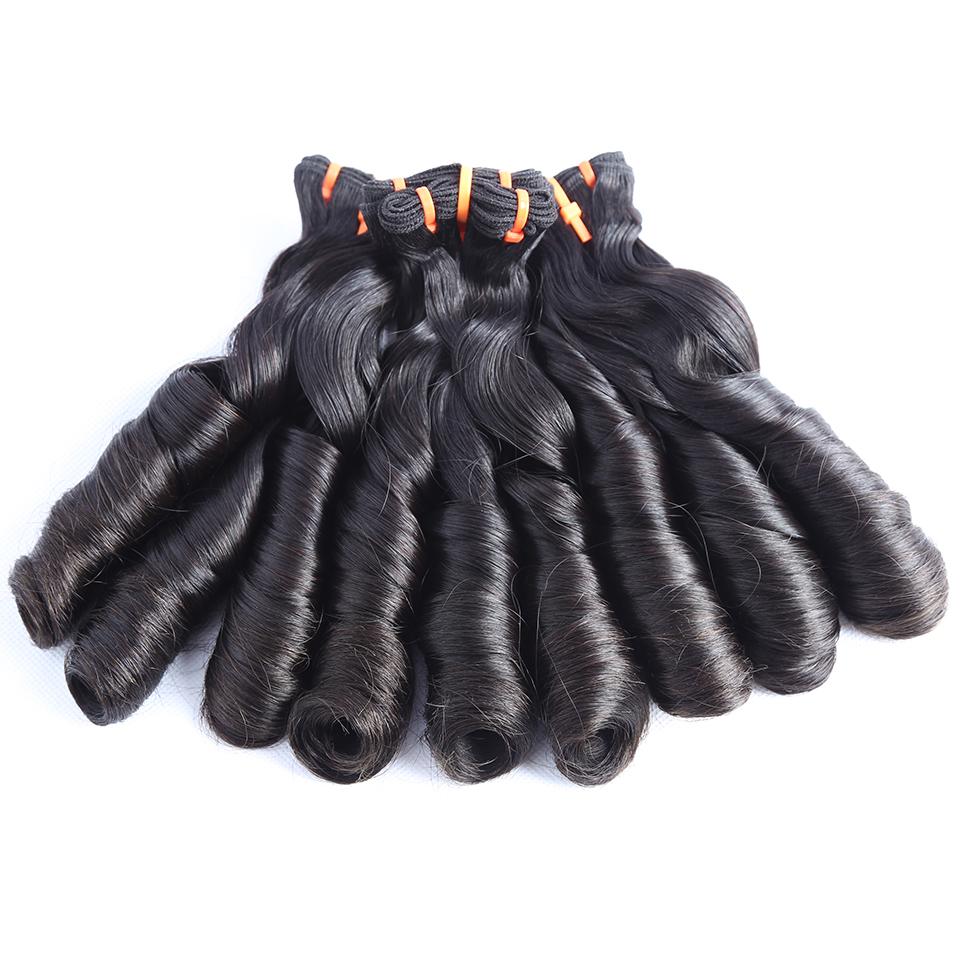 Top Grade Double Drawn 100% Virgin Hair Fumi Spring Curly Hair Weave - Image 6