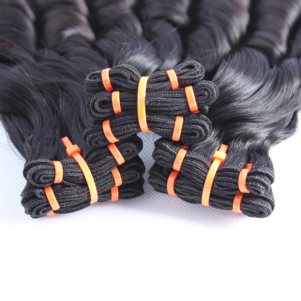 Top Grade Double Drawn 100% Virgin Hair Fumi Spring Curly Hair Weave - Image 7